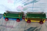 two wood wagons